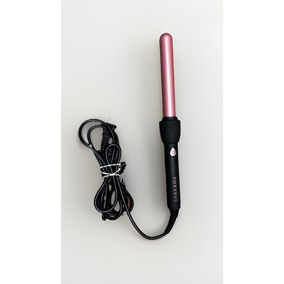 FOXYBAE Rose Gold 25mm Curling Wand Beach Waves or Glam Curls BLK-25CRL T36 - Picture 1 of 4